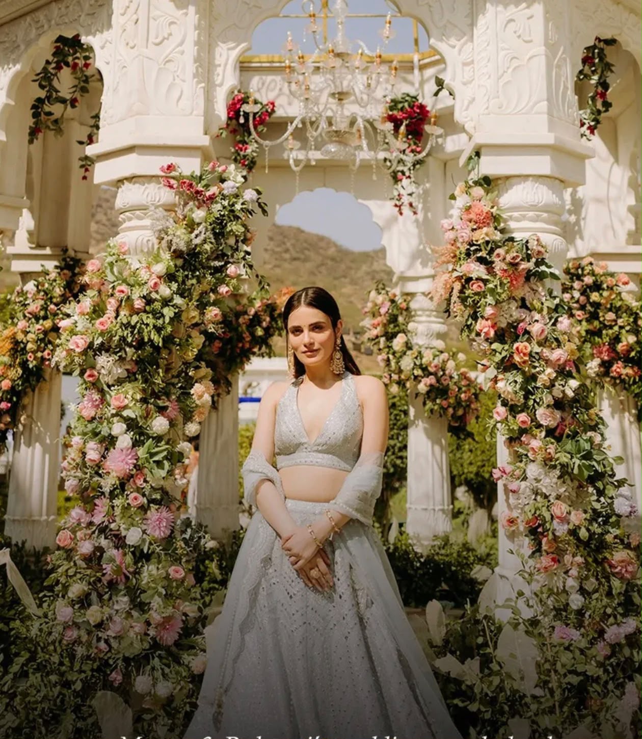 A Riśo ceremony archway in bloom