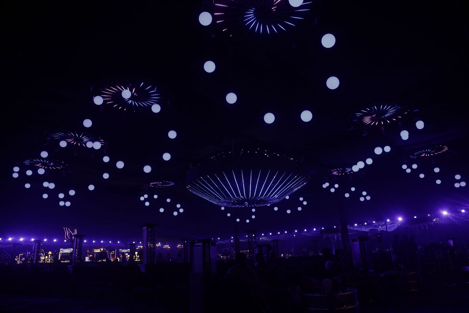 A celestial celebration after dark