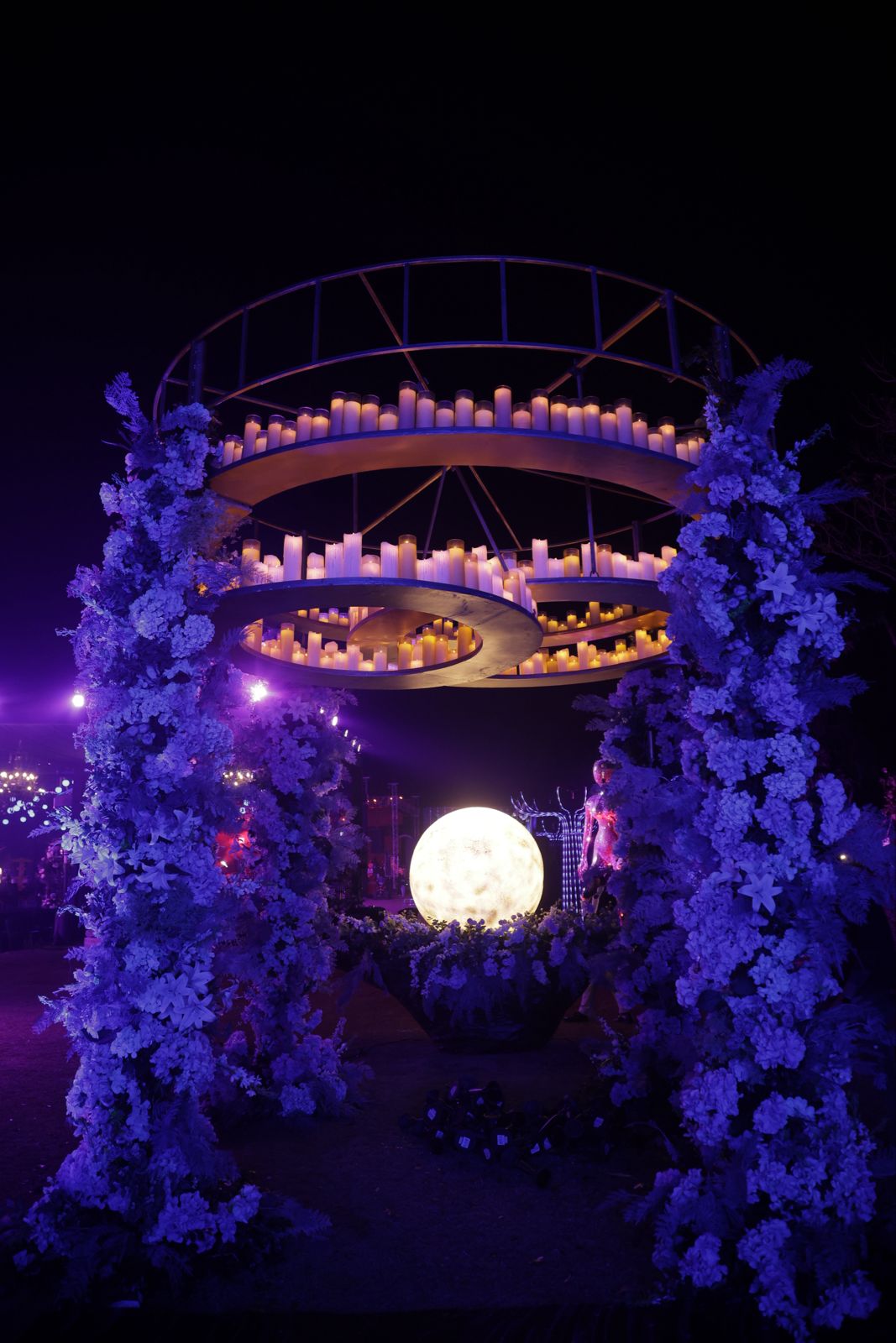 A moonlit floral welcome